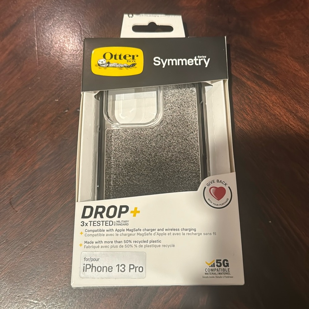 Otterbox Symmetry Black and Clear Ombré Spray Paint IPhone 13 Pro Case